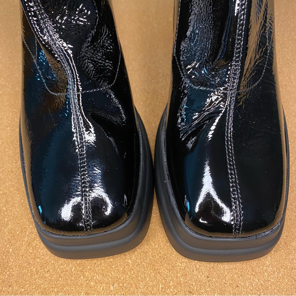 Free People Leather Double Stack Mid Calf Platform Boots Size 8 - Picture 11 of 14